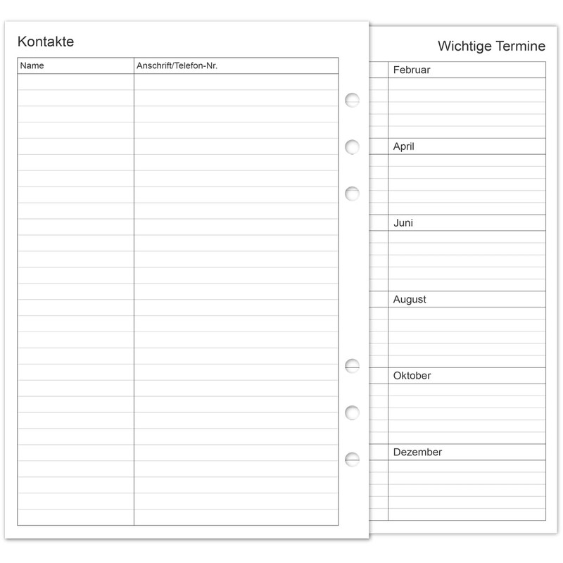 newestor 2026 Diary Refill A5, 1 Day on a Page,