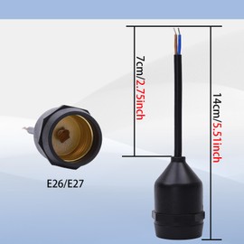 Waterproof lamp Holder，Light Socket, E26 Bulb Socket, lamp Holder, Light Bulb Holder, Pendant Light, E26 Socket Socket, Outdoor Protection, IP65 Waterproof, high Temperature, Long Life Design (4)