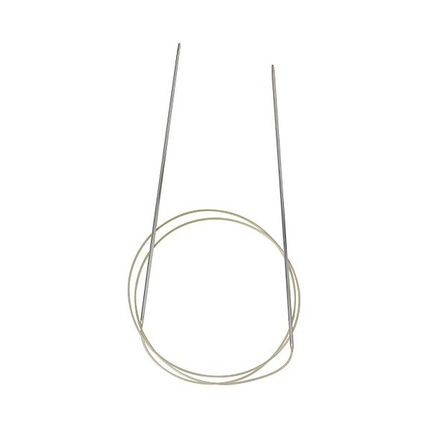 Addi Circular Knitting Needle, Metal, Silver, 80cm x 1.75mm