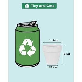 vensovo 48 Pcs Tiny White Ceramic Plant Pot - 2 inch Small Mini Ceramic Plant Pot with Drainage Hole, Flower Nursery Clay Pots for Indoor/Outdoor Succulent Plants, Crafts, Wedding Favor