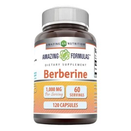 Suplemento Berberina 1000mg Amazing Nutrition 120 Cápsulas Control Azúcar