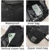 Swim Bag Mesh Drawstring Backpack with Wet Pocket for Swimming,
