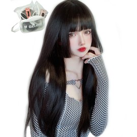 MGRANDE wig premium line 【 active top stylist produce 】 ✅7 items set inner color line women's original wig semi-long small face effect（hime brack DY22B）
