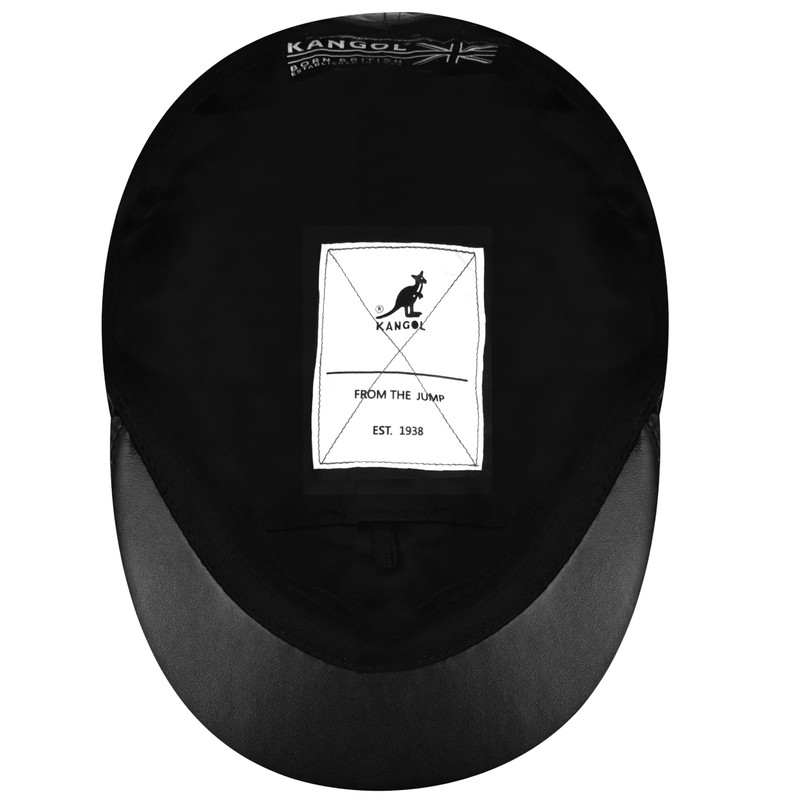 Kangol Faux Leather Cap - Black/M Black, Medium