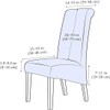 SZJIAHTM 2 Pcs Large Dining Room Velvet Chair Covers Elastic