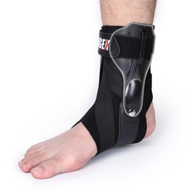 DINGEX Dual Protective Guards Ankle Brace for Plantar Fasciitis Sprained Ankle Achilles Tendonitis Relief, Breathable Cooling Ankle Brace Stabilizer for Men Women Volleyball Basketball