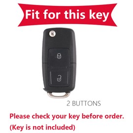 KUNIO Key Cover for VW MK4 Amarok Polo Golf 4 5 6 Bora for Jetta Transporter T5 Car Key Protection TPU Key Cover Key Fob Flip Key 2 Buttons B Purple
