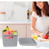 Fruit and Vegetable Storage Basket for Kitchen Counter,Stackable Storage Bins