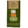 Serafina Home Autumn Fall Bath Fingertip Towels, Forest Olive Dark