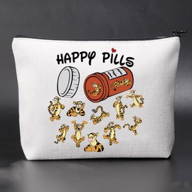 JNIAP Tigger Cosmetic Bag Tiger Themed Makeup Bag Cartoon Lover Gift for Tigger Fans (Tiger)