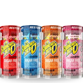 Sqwincher ZERO Qwik Stik - Sugar Free Electrolyte Powdered Beverage Mix, Assorted Flavors (40 Sticks)
