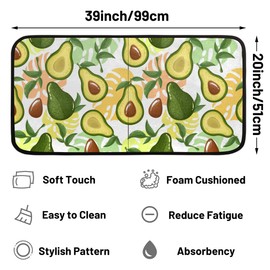 Bisibuy - Alfombras y Tapetes Antideslizantes de Cocina Exóticas y Absorbentes Mate para Cocina, Cómodas, para el Piso, Hogar, Oficina, Fregadero, Baño, Decoración de Granja, 39 x 20 Pulgadas