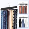 RESOVO Upgraded Tie Rack Hanger with 20 Foldable Metal Hooks,