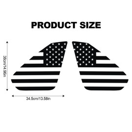 JSCARLIFE American Flag Rear Window Decal for T-oyota Rav-4 2019-2021 - Precut PVC Sticker, Weatherproof Vinyl Car Decoration, Easy Install Patriotic Design