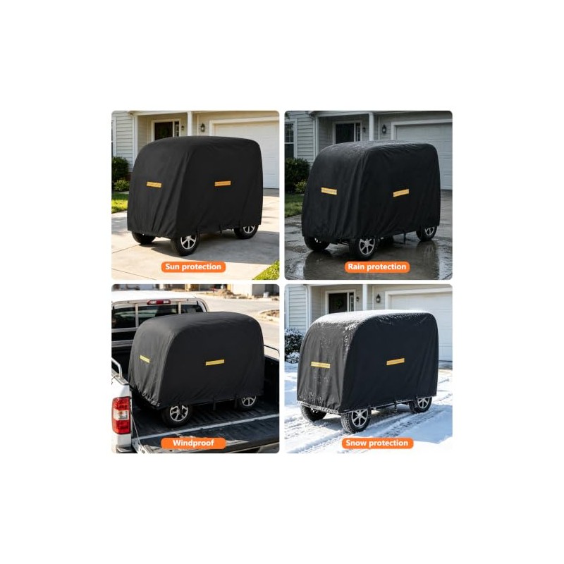 Heavy Duty 840D Mobility Scooter Cover Waterproof (BLACK, L(49 x