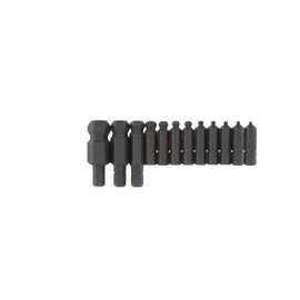 BONDHUS Hexagon Ball Point Bit Set, Black Dyed, 12 Piece Set (5/64, 3/32, 7/64, 1/8, 9/64, 5/32, 3/16, 7/32, 1/4, 5/16, 3/8, 1/2 inch) BIX12 No.11036