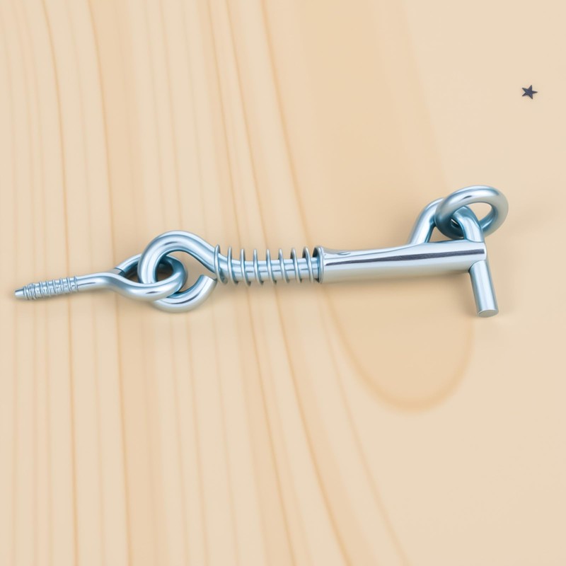 Safety Hook and Eye Latch, 6PCS Stainless Steel Spring Hook