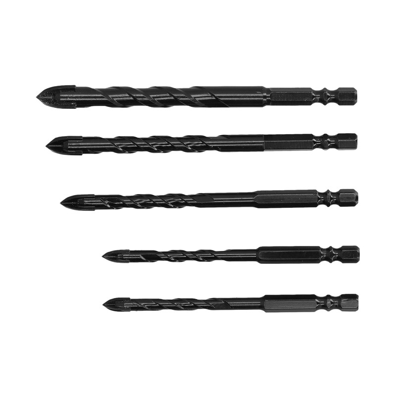 5Pcs Drill Bit Cross Spear Head Hex Shank Drilling Tool
