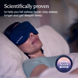Therabody Sleep Mask Ultra-Comfortable, 100% Blackout Sleep Eye Mask with Gentle Eye Massager Vibration For Deep Sleep & Self Care - Facial Massager Sleeping Mask for Women & Men