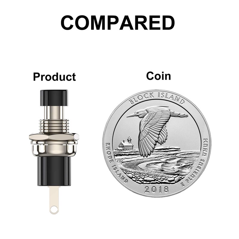 DIYhz Momentary Push Button Switch, 1A 250VAC SPST Mini Pushbutton