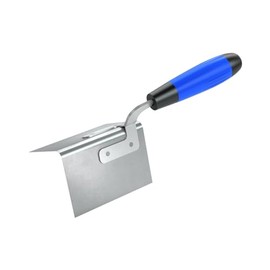 Bon Outside Corner Bullnose Trowel 5" x 3 1/2" with 5/8" Radius and Comfort Grip Handle | Stainless Steel, Flexible 80° to 90° Angle for Rounded Corners