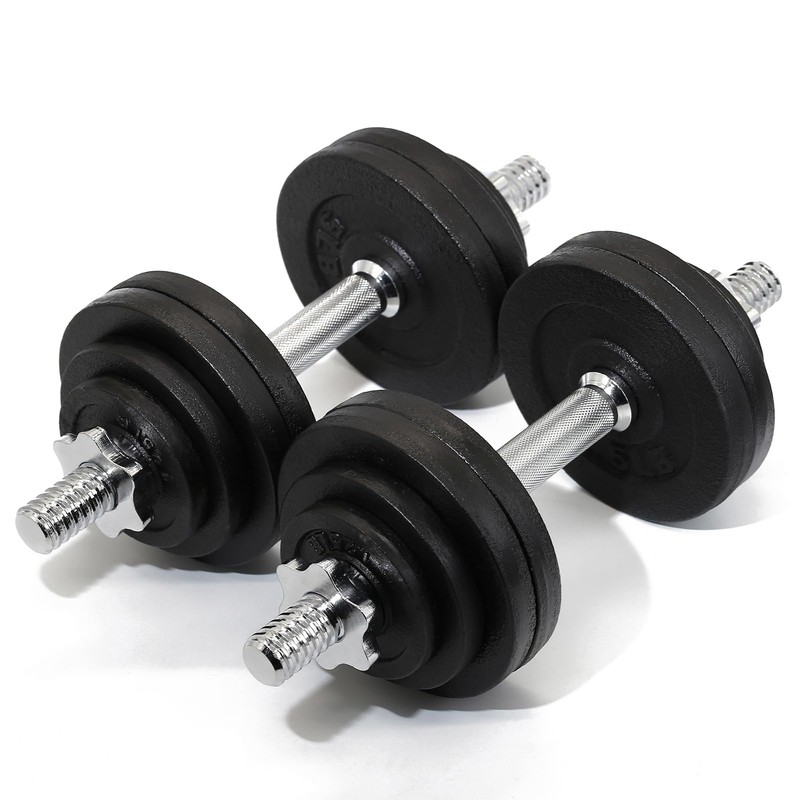 Ringstar Starring 105-200 Lbs adjustable dumbbells (65LBS Black with Trays)