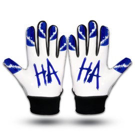 Shadows Football Gloves - Shadow Strike - Youth Football Gloves - (Blue, Youth Large)