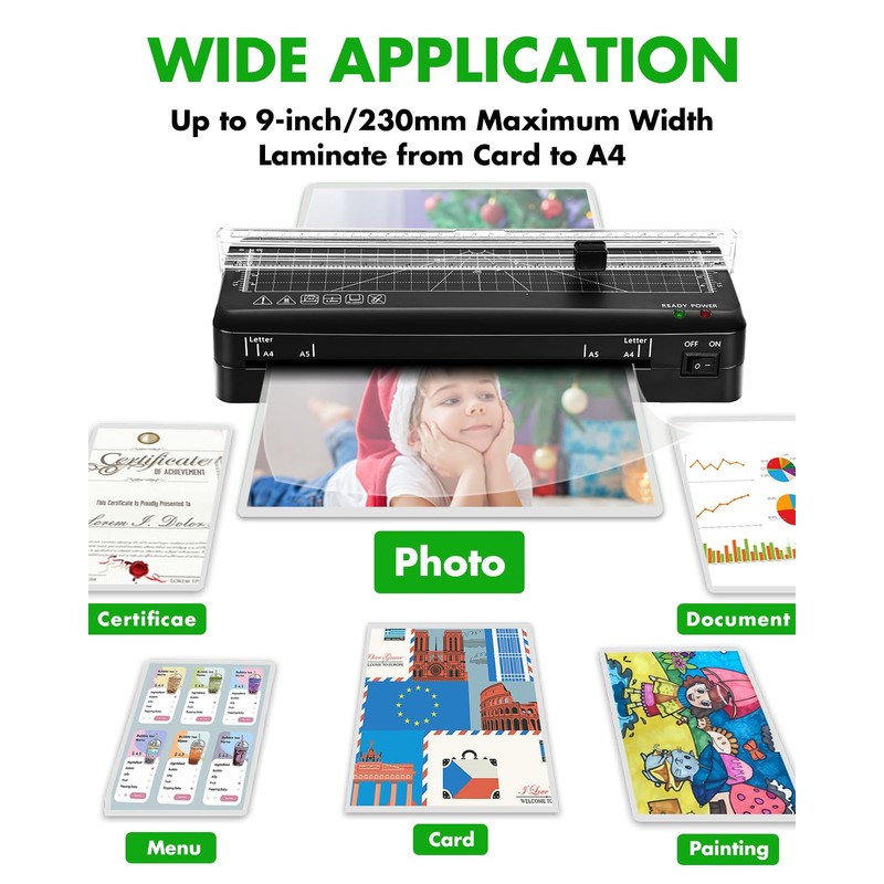 Laminator, A4 Laminator Machine, Thermal Laminator 70s Fast Warm-up with