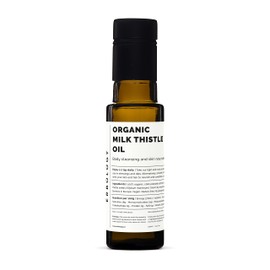 Erbology Organic Milk Thistle Oil 3.4 fl oz - Cold-Pressed - High in Vitamin E - Detoxifying - Straight from Farm - Non GMO - No Additives or Preservatives - Recyclable Glass Bottle