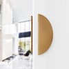 HMXBTO Half-Round Pull Handle, Double-Sided Heavy-Duty Aluminum Push-Pull Handle, Commercial-Grade