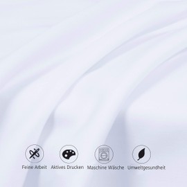 NTBAY 500 Thread Count Egyptian Cotton Pillowcase, Set of 2, 80 x 80 cm Pillowcase, Super Soft Premium and Cosy Cushion Cover, White