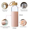 wangsdjy 21oz Glass Water Bottle with Silicone Sleeve & Bamboo