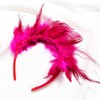 GENBREE 1920s Fascinator Feather Headband Rose Red Feather Headpiece Feather