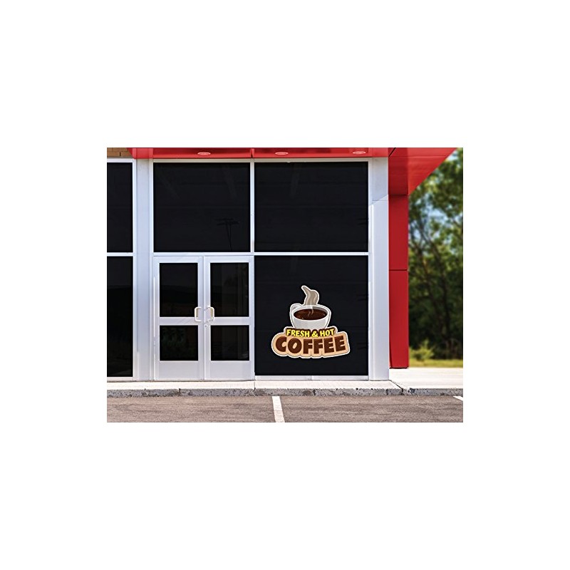 Fresh HOT Coffee 16" Concession Decal Sign cart Trailer Stand
