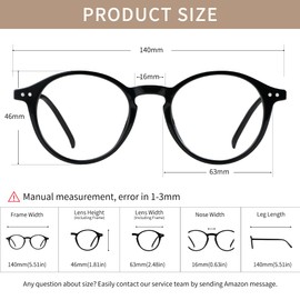 AVDLAB Blue Light Blocking Eyeglasses for Women & Men, Computer/Gaming/TV/Phones Glasses to Help You Sleep Better (Bright black)