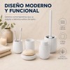 Set de Accesorios para Baño 5 Piezas Texturizado Vertical, Juego