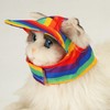 Dog Sun Hat with Ear Holes, Rainbow Dog Baseball Cap