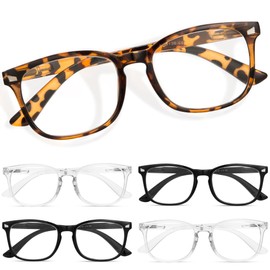 CCVOO 5 Pack Reading Glasses Blue Light Blocking Women/Men, Anti UV Ray/Glare Readers Fashion Eyeglasses with Spring Hinge, Blue Light Blocking Reading Glasses