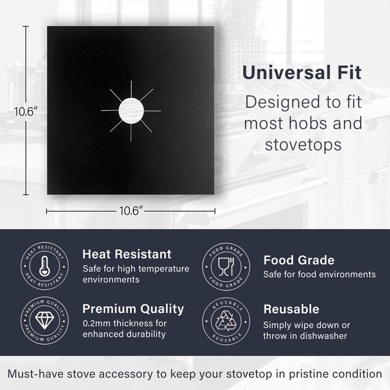 Gas Stove Burner Covers by Linda’s Essentials (10 Pack) -