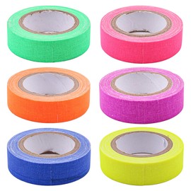 WANGCL 6 Colour Fluorescent UV Neon Tape Glow In The Dark Tape for Party Decoration Crafts 15mater - 5 m x 15 mm