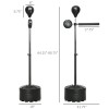 Adjustable Height 64-81in Free Standing Punching Speed Bag Teen Reactions