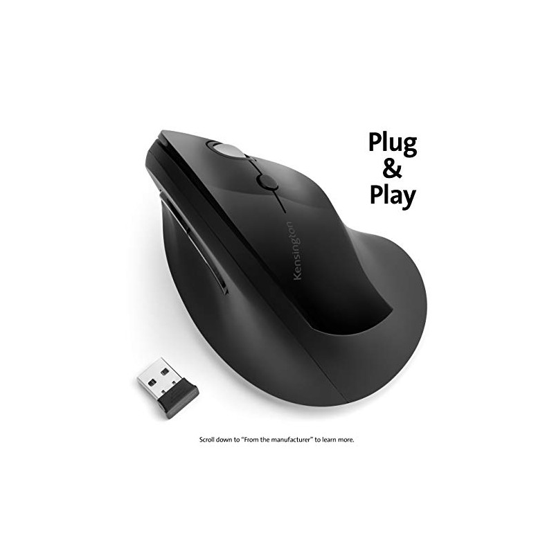 Kensington Mouse Vertical inalámbrico, Pro Fit ergonómico. K75501WW