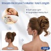S-noilite Claw Clip Messy Bun Hair Pieces Tousled Updo Fake