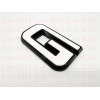 Auto Front & Rear GMC White Black OVERLAY Emblem Badge