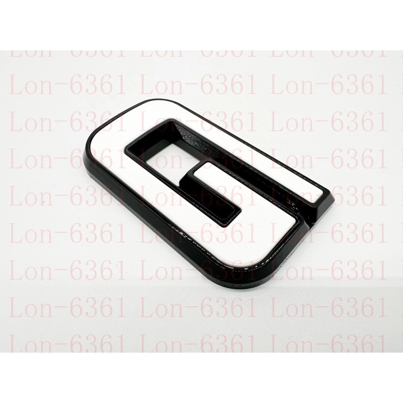 Auto Front & Rear GMC White Black OVERLAY Emblem Badge