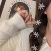 TUCEWP 10Pcs Snowflake Hair Clip for Women Girls Cute Hair