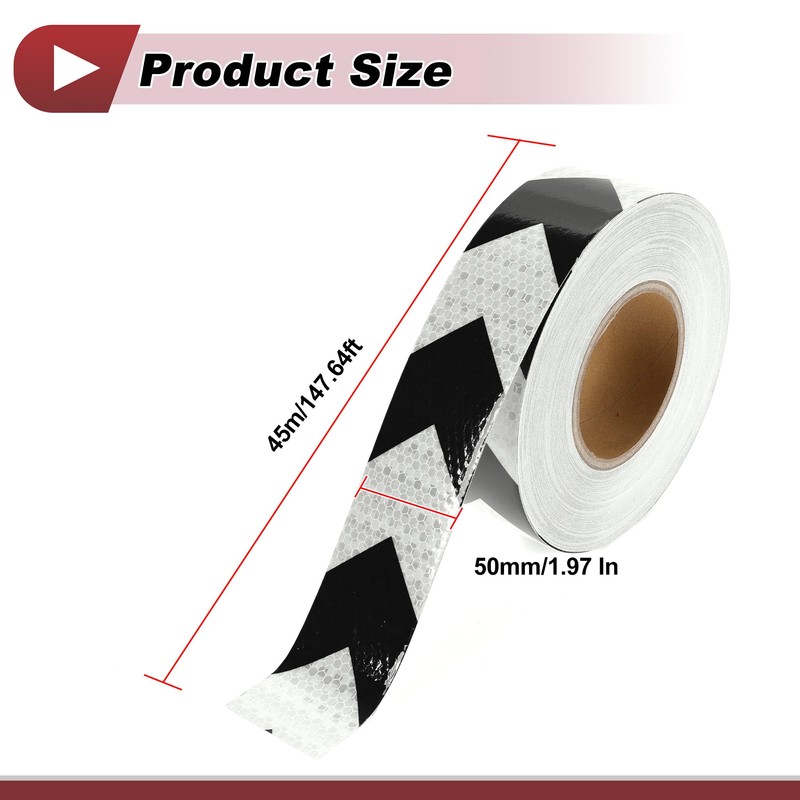 HEROFFIX 1 Pcs Safety Warning Reflective Tape Increased Visibility Reflective