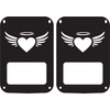 JeepTails Angel Heart Tail lamp Light Covers Compatible with Jeep