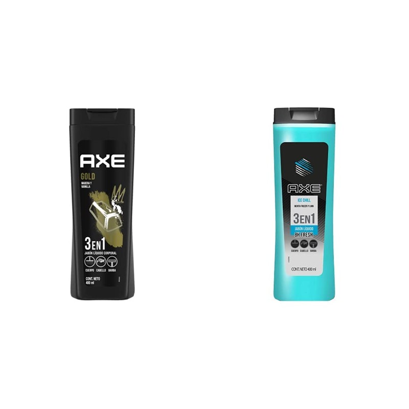 AXE Jabón Líquido Corporal Body Wash Gold 400ml Ice Chill