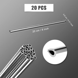 KINBOM 20pcs 7.7inch Car Vent Trims, Car Decorative Strips Automotive Interior Moulding Trim Interior Decorations for Cars Air Condition Vent Outlet Grills (Silver)